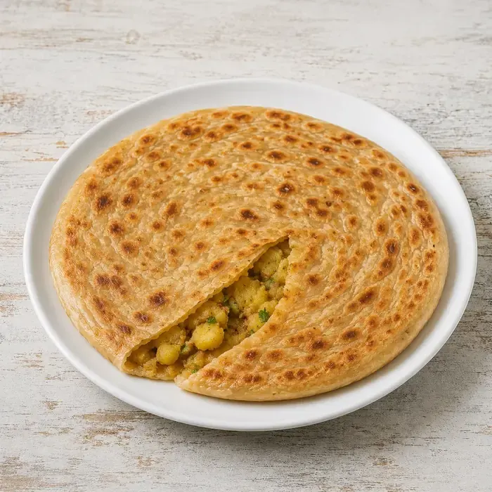 Aloo paratha with potato filling